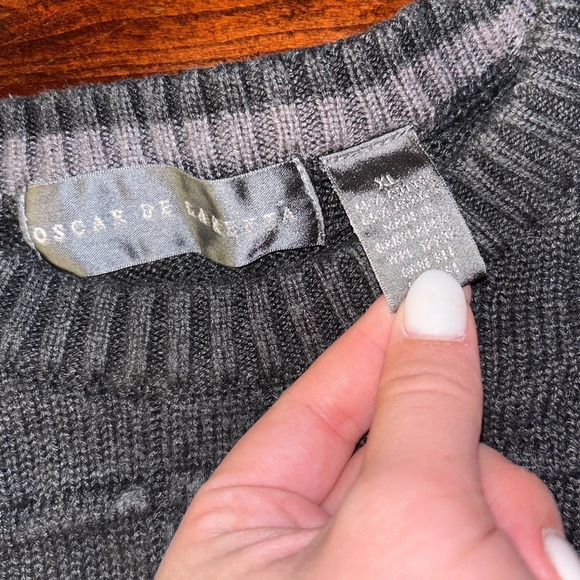 Oscar De La Renta Vintage Knit Pullover Crewneck Sweater Grandpa - Picture 2 of 2